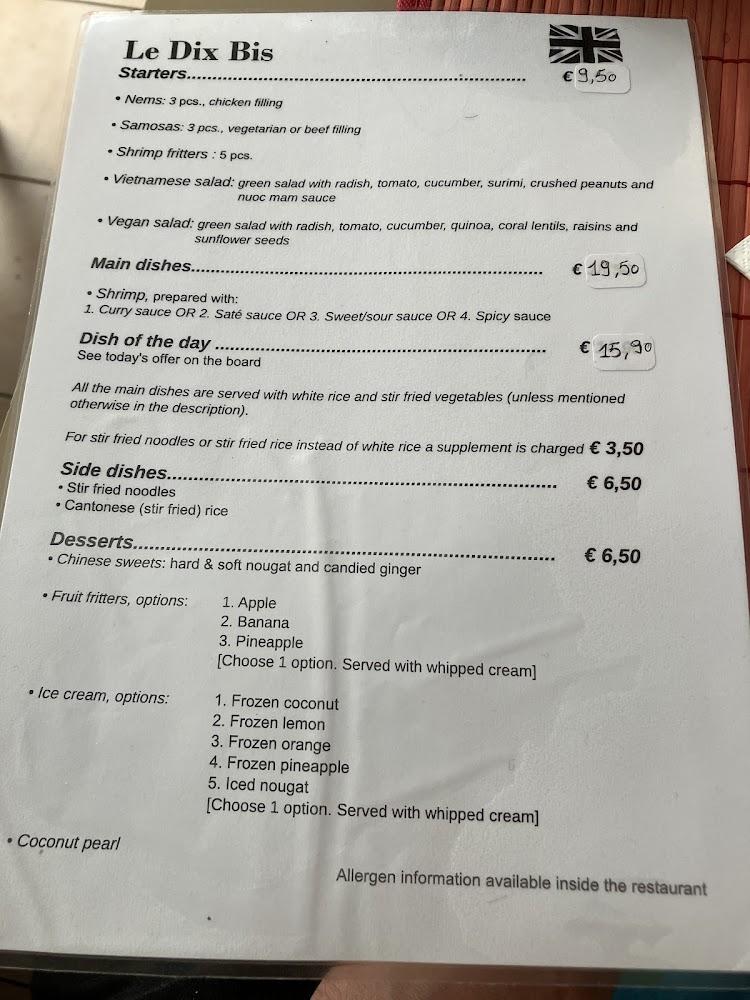 Dix-bis - Menu Image 3